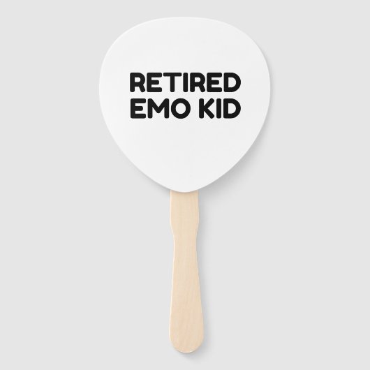 Éventail Citation Amusante Emo Retraitée (Devant)
