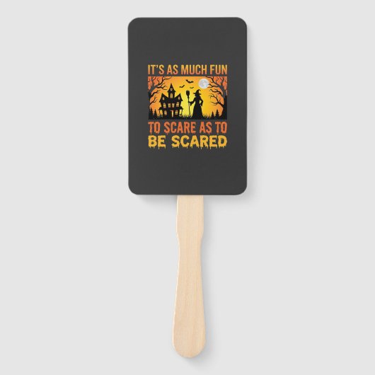 Éventail Citation de sorcière de maison hantée Halloween (Devant)