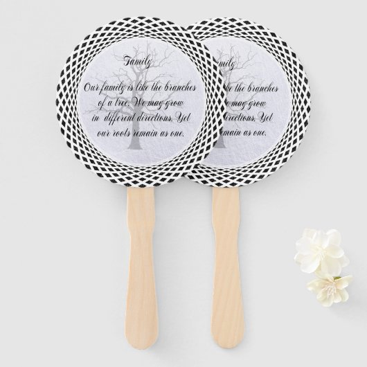 ÉVENTAIL CITATION FAMILIALE (Devant et derrière)