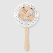 Éventail Citation Memorial Classic Élégant Chic Photo Keeps (Dos)