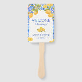 Éventail Citron Carreaux méditerranéens Italie Programme de (Devant)