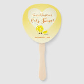 Éventail Citron et citron en tranche Baby shower Coeur Jaun (Devant)