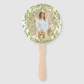 Éventail Citron jaune Sorrento Fête des mariées méditerrané (Dos)