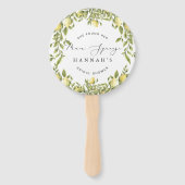 Éventail Citron jaune Sorrento Fête des mariées méditerrané (Devant)