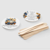 Éventail Citrouille blanc Élégant programme de cérémonie de (Non-assemblé)