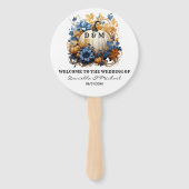 Éventail Citrouille blanc Élégant programme de cérémonie de (Devant)