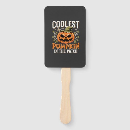 Éventail Citrouille la plus cool du patch design Halloween (Devant)