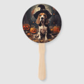 Éventail Citrouilles Beagle Halloween Épouvantables (Dos)