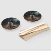 Éventail Citrouilles chinois arrêtés Halloween effrayant (Non-assemblé)