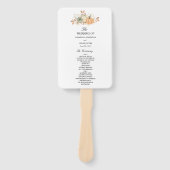 Éventail Citrouilles et fleurs à l'aquarelle d'automne (Devant)