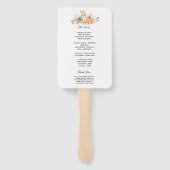 Éventail Citrouilles et fleurs à l'aquarelle d'automne (Dos)