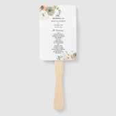 Éventail Citrouilles et fleurs d'aquarelle modernes (Devant)