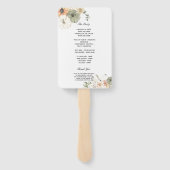 Éventail Citrouilles et fleurs d'aquarelle modernes (Dos)