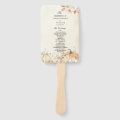 Éventail Citrouilles et Fleurs d'Automne Rustiques (Devant)