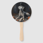Éventail Citrouilles Great Dane Halloween Épouvantable Flip (Dos)
