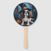 Éventail Citrouilles Halloween Épouvantables Cavalier King (Devant)