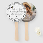 Éventail class of 2025, graduation modern thank you photo (Devant et derrière)