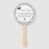 Éventail class of 2025, graduation modern thank you photo (Devant)