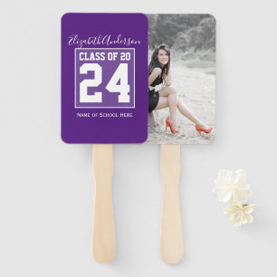 Éventail Classe de 2022 Royal Purple Graduation Photo