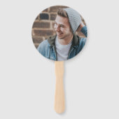 Éventail Classe de 2023 bleu or confetti Photo de fin d'étu (Dos)