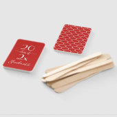 Éventail Classe De 2023 Diplômé Rouge Blanc Ogee Motif (Non-assemblé)