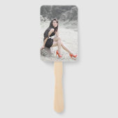 Éventail Classe de 2024 Green Black & Gold Graduation Photo (Dos)