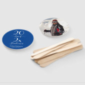 Éventail Classe De 2025 Graduate Photo Blue Custom Color (Non-assemblé)