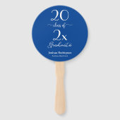 Éventail Classe De 2025 Graduate Photo Blue Custom Color (Devant)