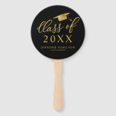 Éventail Classe De 2025 Simple Élégant 1 Photo Graduation (Devant)