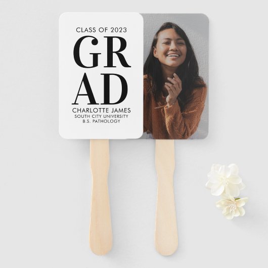 Éventail Classe de diplômés minimaux modernes de 2023 | Pho (Devant et derrière)