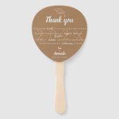 Éventail Classe du Merci de graduation photo Brown 2025 (Devant)