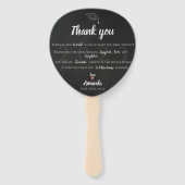 Éventail Classe photo blanc mignon Merci de graduation (Devant)