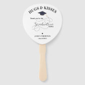 Éventail Classe photo blanc mignon Merci de graduation (Devant)