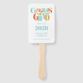 Éventail Classe rétro de remise des diplômes de félicitatio (Devant)