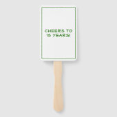 Éventail Classe Réunion Elégant Vert Blanc Blanc Personnali (Dos)