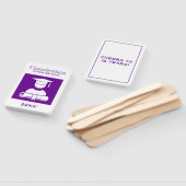 Éventail Classe Réunion foncé violet blanc personnalisé (Non-assemblé)