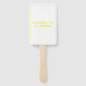 Éventail Classe Reunion jaune blanc personnalisé (Dos)