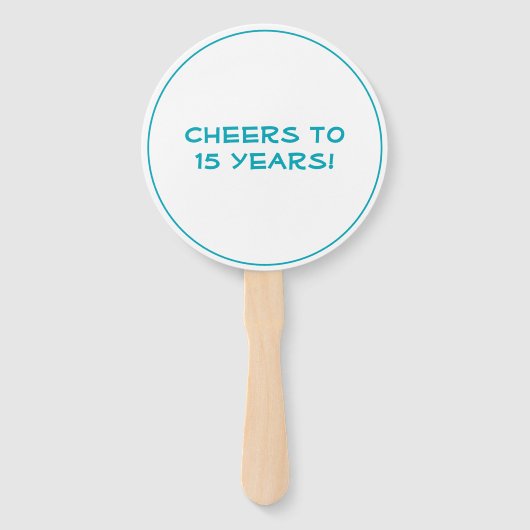 Éventail Classe Reunion Pastel Bleu Blanc Nom personnalisé (Dos)