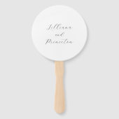 Éventail Classic Black and White Photo Elegant Wedding (Devant)