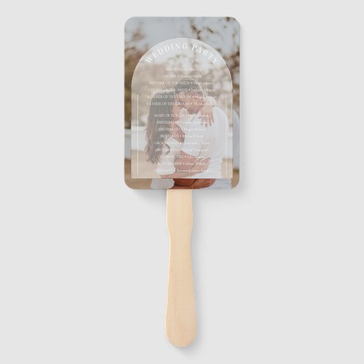 Éventail Classic Elegant Arch Photo Wedding Programme (Dos)