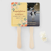 Éventail Classic Elegant Floral Aquarelle Parti de retraite (Devant et derrière)