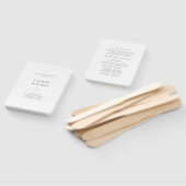 Éventail Classic Formal Modern Wedding Program Fan (Non-assemblé)