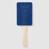 Éventail Classic Navy and Cream Elegant Wedding Program (Devant)