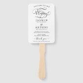 Éventail Classic Script Wedding Program and Timeline (Devant)