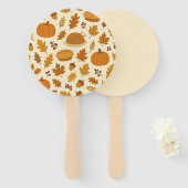 Éventail Classic Thanksgiving patterned  (Devant et derrière)