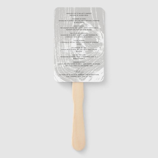 Éventail Classique Moderne Bois Rustique Hiver Mariage élég (Dos)