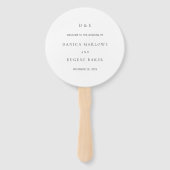 Éventail Classique Noir et Blanc Élégant programme de maria (Devant)