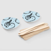 Éventail Climacic G Clef Music Blue (Non-assemblé)