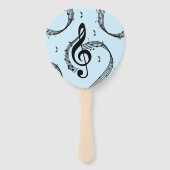 Éventail Climacic G Clef Music Blue (Dos)