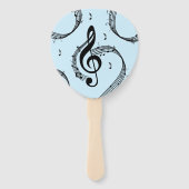 Éventail Climacic G Clef Music Blue (Devant)